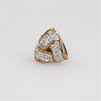 Sterling Silver GP Clear Stone Earring