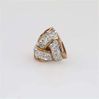 Sterling Silver GP Clear Stone Earring