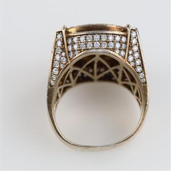 Sterling Silver GP Clear Stone Ring