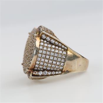 Sterling Silver GP Clear Stone Ring