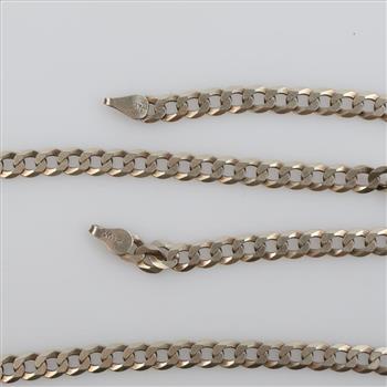 Sterling Silver GP Curb Link Necklace