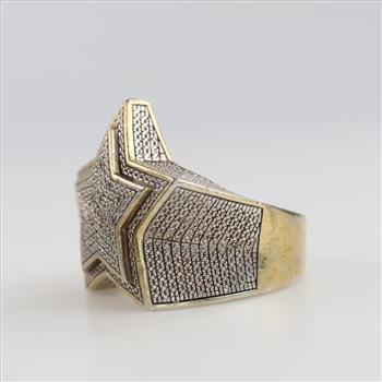 Sterling Silver GP Diamond Accent Star Ring
