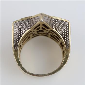Sterling Silver GP Diamond Accent Star Ring