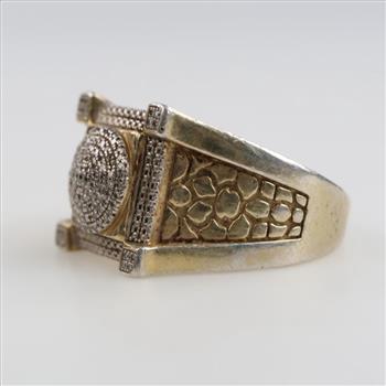 Sterling Silver GP Diamond Ring