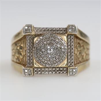 Sterling Silver GP Diamond Ring