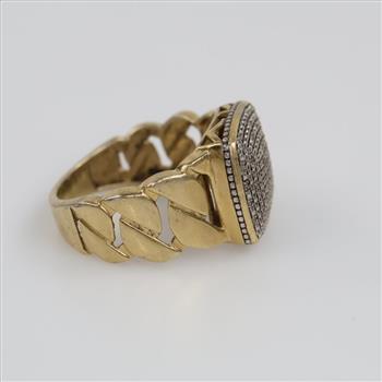 Sterling Silver GP Diamond Ring