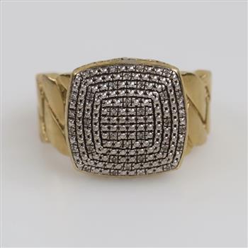 Sterling Silver GP Diamond Ring