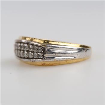 Sterling Silver GP Diamond Ring