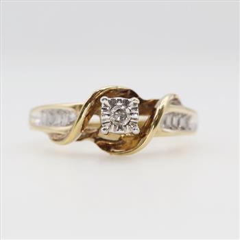 Sterling Silver GP Diamond Ring