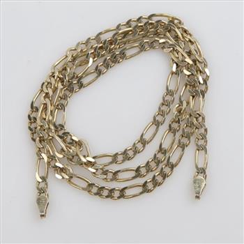 Sterling Silver GP Figaro Chain Necklace