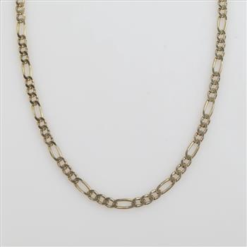 Sterling Silver GP Figaro Chain Necklace