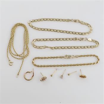 Sterling Silver GP Jewelry, 10 Pieces