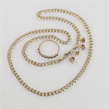 Sterling Silver GP Jewelry, 4 Pieces