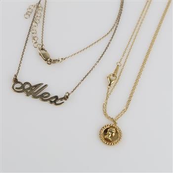 Sterling Silver GP Necklaces, 2 Pieces