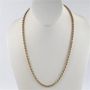 Sterling Silver GP Rope Chain Necklace