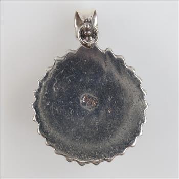 Sterling Silver Green Stone Pendant