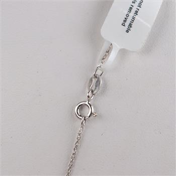 Sterling Silver Green Stone Pendant Necklace