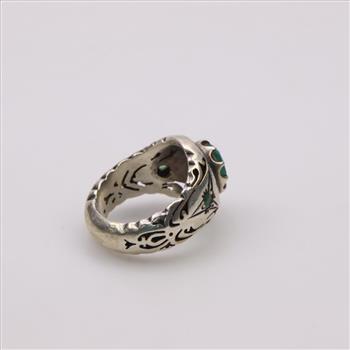 Sterling Silver Green Stone Ring