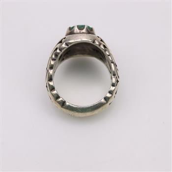 Sterling Silver Green Stone Ring