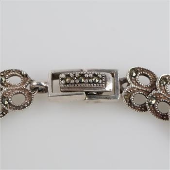 Sterling Silver Grey Stone Bracelet