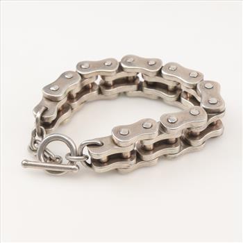 Sterling Silver Heavy Bike Chain Bracelet