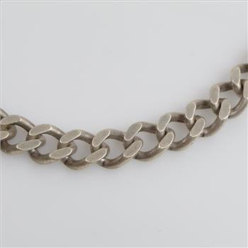 Sterling Silver Heavy Curb Chain Necklace