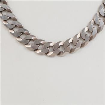 Sterling Silver Heavy Curb Chain Necklace