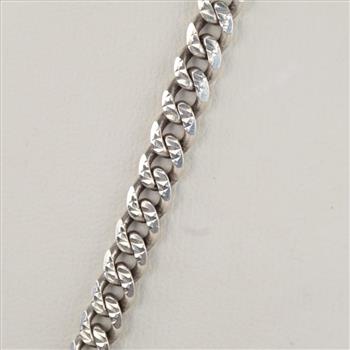 Sterling Silver Heavy Curb Chain Necklace