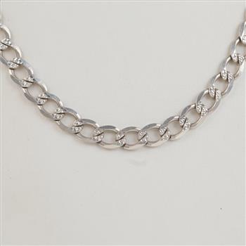 Sterling Silver Heavy Curb Chain Necklace