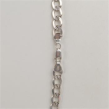 Sterling Silver Heavy Curb Chain Necklace