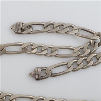 Sterling Silver Heavy Figaro Chain Necklaces