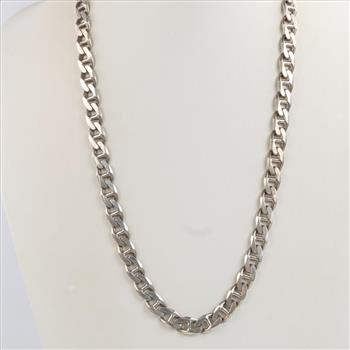 Sterling Silver Heavy Mariner Chain Necklace
