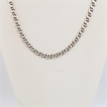 Sterling Silver Heavy Mariner Chain Necklace