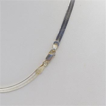 Sterling Silver Herringbone Necklace