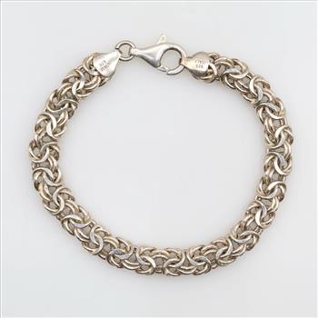 Sterling Silver Hollow Link Bracelet