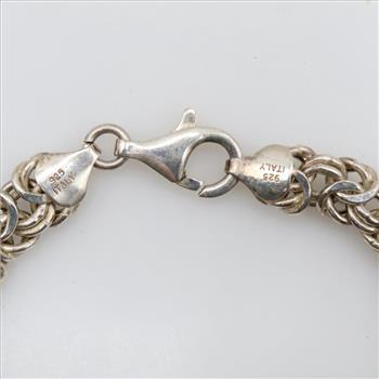Sterling Silver Hollow Link Bracelet