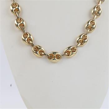 Sterling Silver Hollow Link Necklace