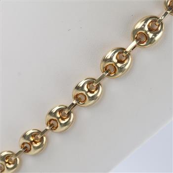 Sterling Silver Hollow Link Necklace