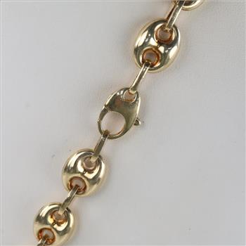 Sterling Silver Hollow Link Necklace