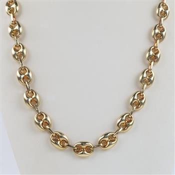 Sterling Silver Hollow Link Necklace