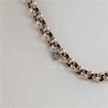 Sterling Silver Hollow Rolo Link Necklace