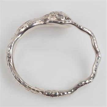 Sterling Silver Hollow Snake Cuff Bracelet