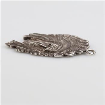 Sterling Silver Indian Head Pendant