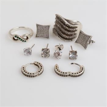 Sterling Silver Jewelry, 10 Pieces