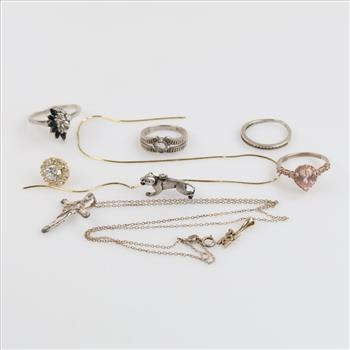 Sterling Silver Jewelry, 10 Pieces