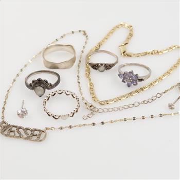Sterling Silver Jewelry, 10 Pieces