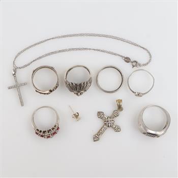 Sterling Silver Jewelry, 10 Pieces