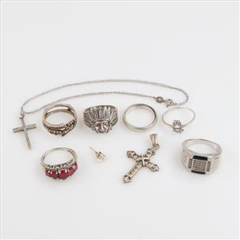 Sterling Silver Jewelry, 10 Pieces