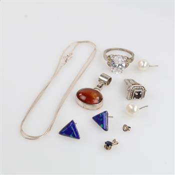 Sterling Silver Jewelry, 10 Pieces