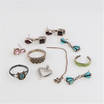 Sterling Silver Jewelry, 10 Pieces
